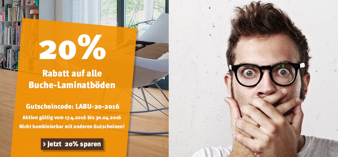 Buchen-Laminat mit 20% Rabatt