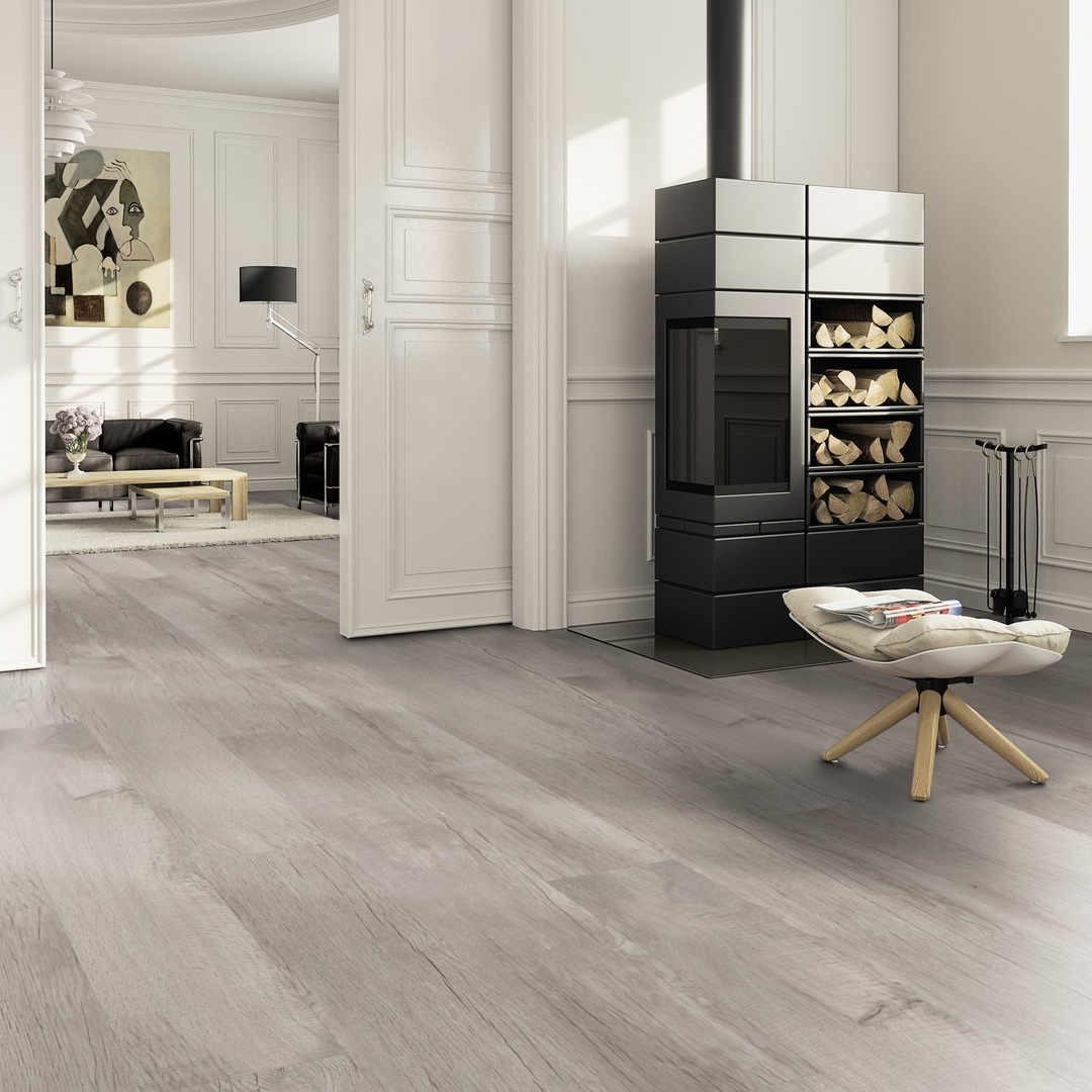 TER HÜRNE Design-Vinylboden Eiche Belgrad sägerau-gebürstet Lange Landhausdiele | Grand Choice Comfort