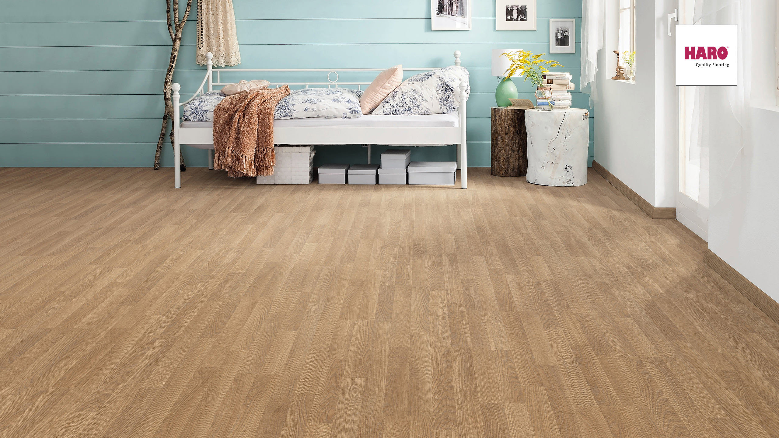 HARO Laminat Eiche Premium natur Schiffsboden 3-Stab | Tritty 75 | 2.Wahl | 30 m²-4018427400071