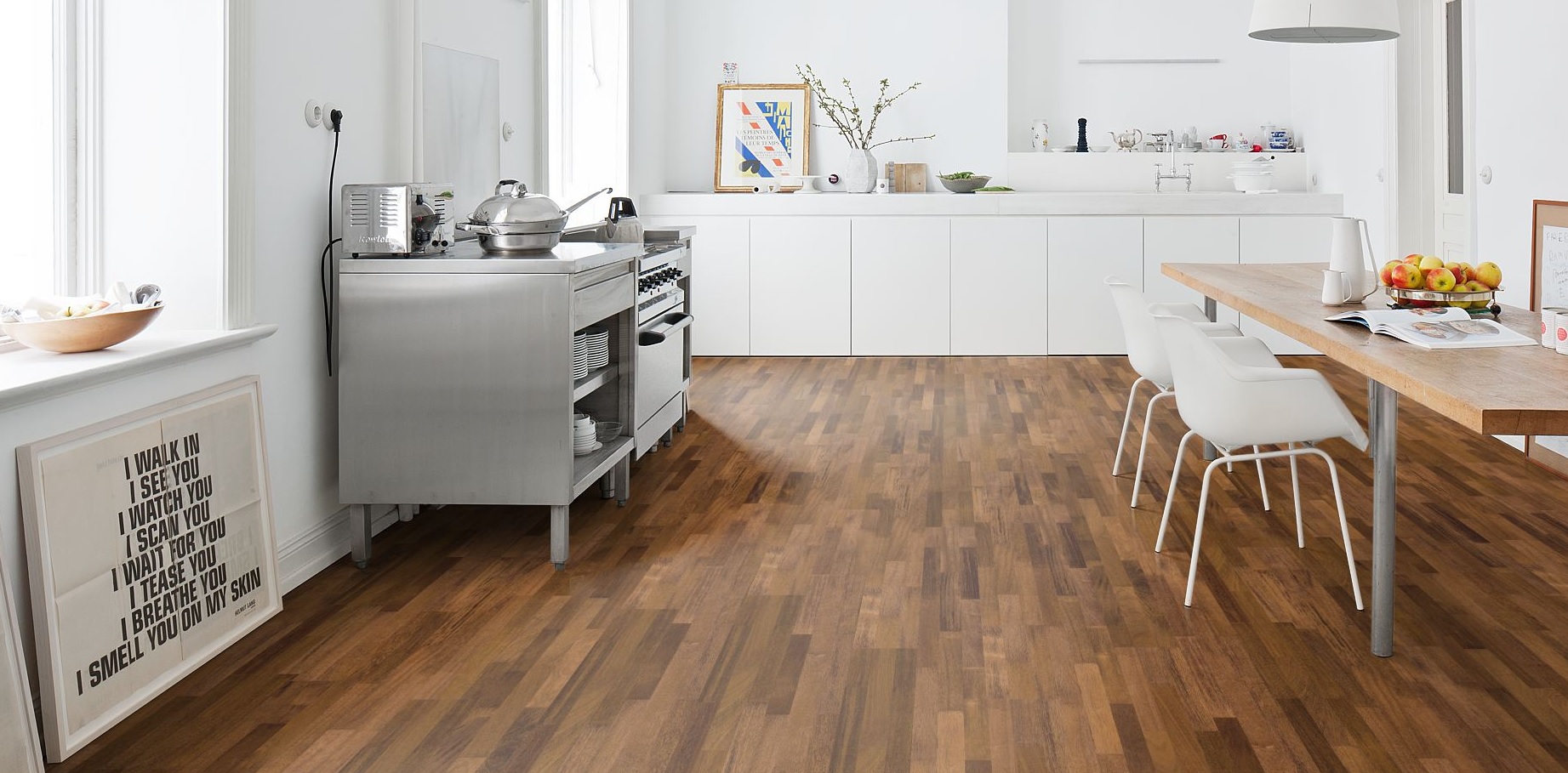 SCHÖNER WOHNEN Parkett Merbau Schiffsboden 3-Stab lackversiegelt matt | 11 m²-4014809190806