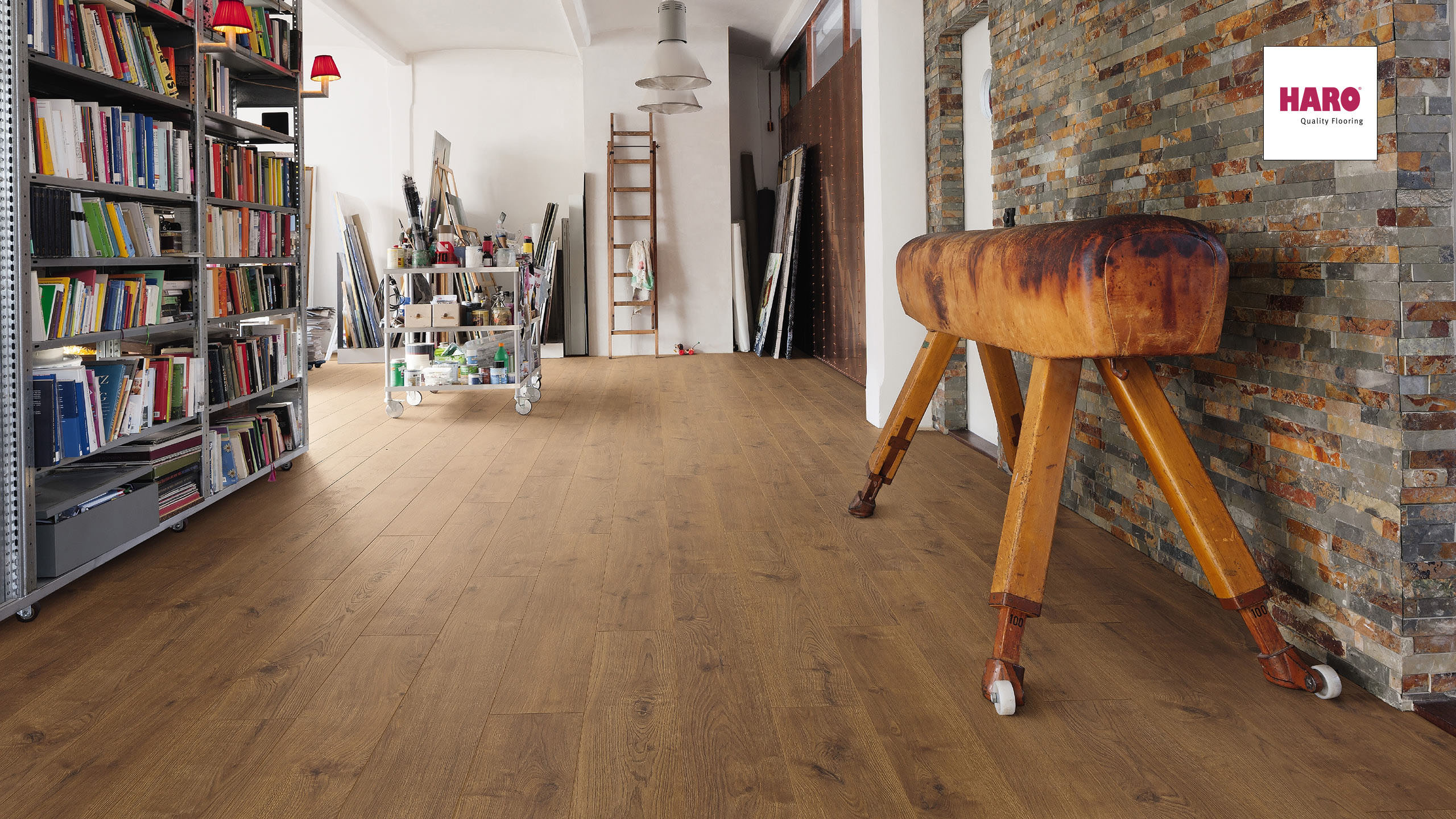 HARO Laminat Eiche Portland bernstein Landhausdiele 4V | Tritty 250 | 2.Wahl | 18,5 m²-4018427377229