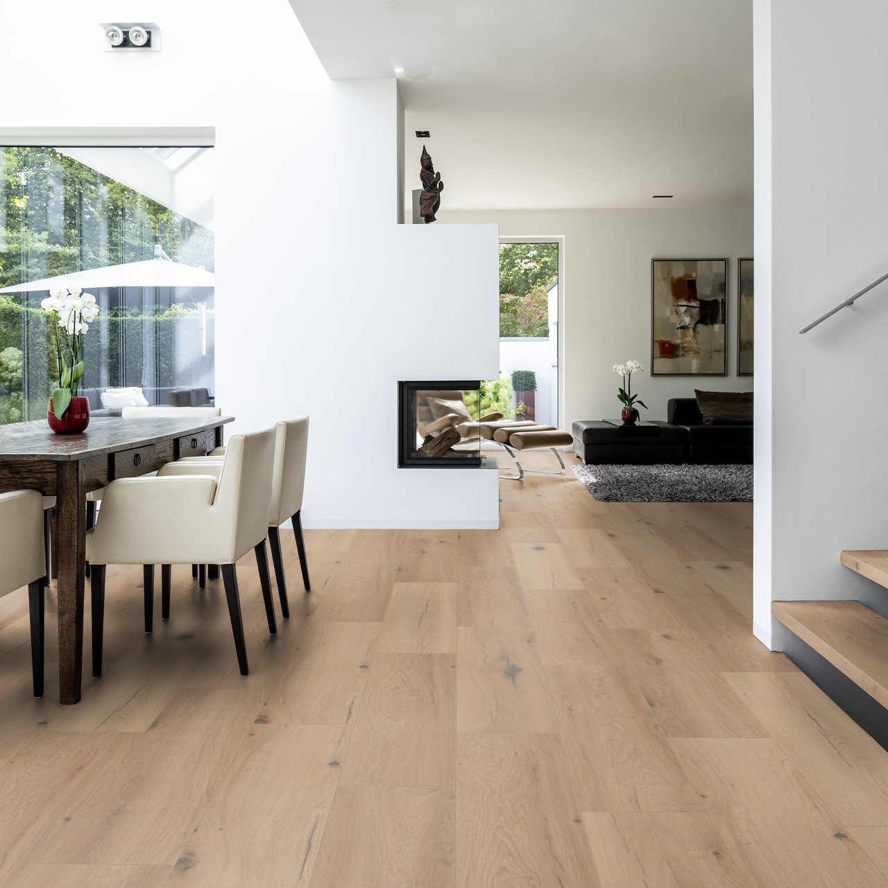 TER HÜRNE Laminat Eiche mandelbeige Schlossdiele 4-seitige V-Fuge G08 | Trend Line | 16 m²-4012853148644