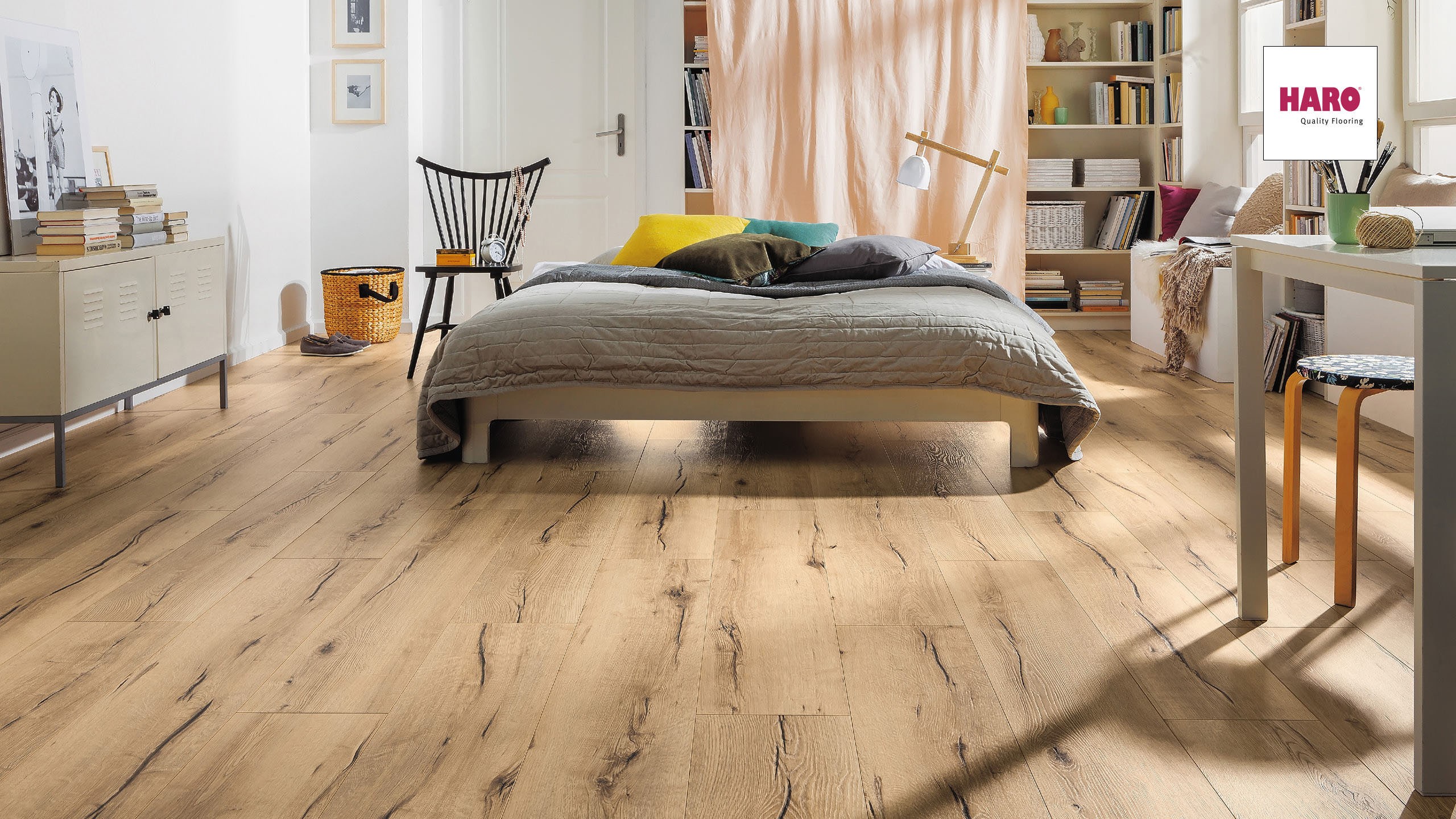 HARO Laminat Eiche italica creme authentic Landhausdiele 4V | Tritty 100 Campus | 2.Wahl | 19,5 m²-4018427364373