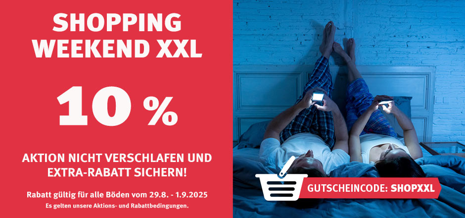 Aktion Shopping Weekend Böden mit 10% Rabatt