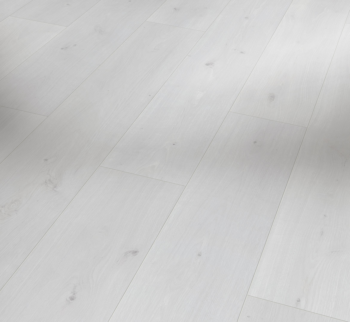 PARADOR Laminat Eiche Natural Mix kristallweiß Landhausdiele 4-seitige V-Fuge | Basic 400-4014809265214