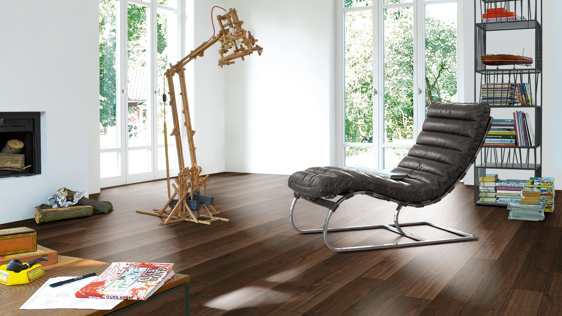PARADOR Laminat Walnuss Landhausdiele Holzstruktur 4-seitige V-Fuge | Classic 1050 | 2. Wahl-4014809228998