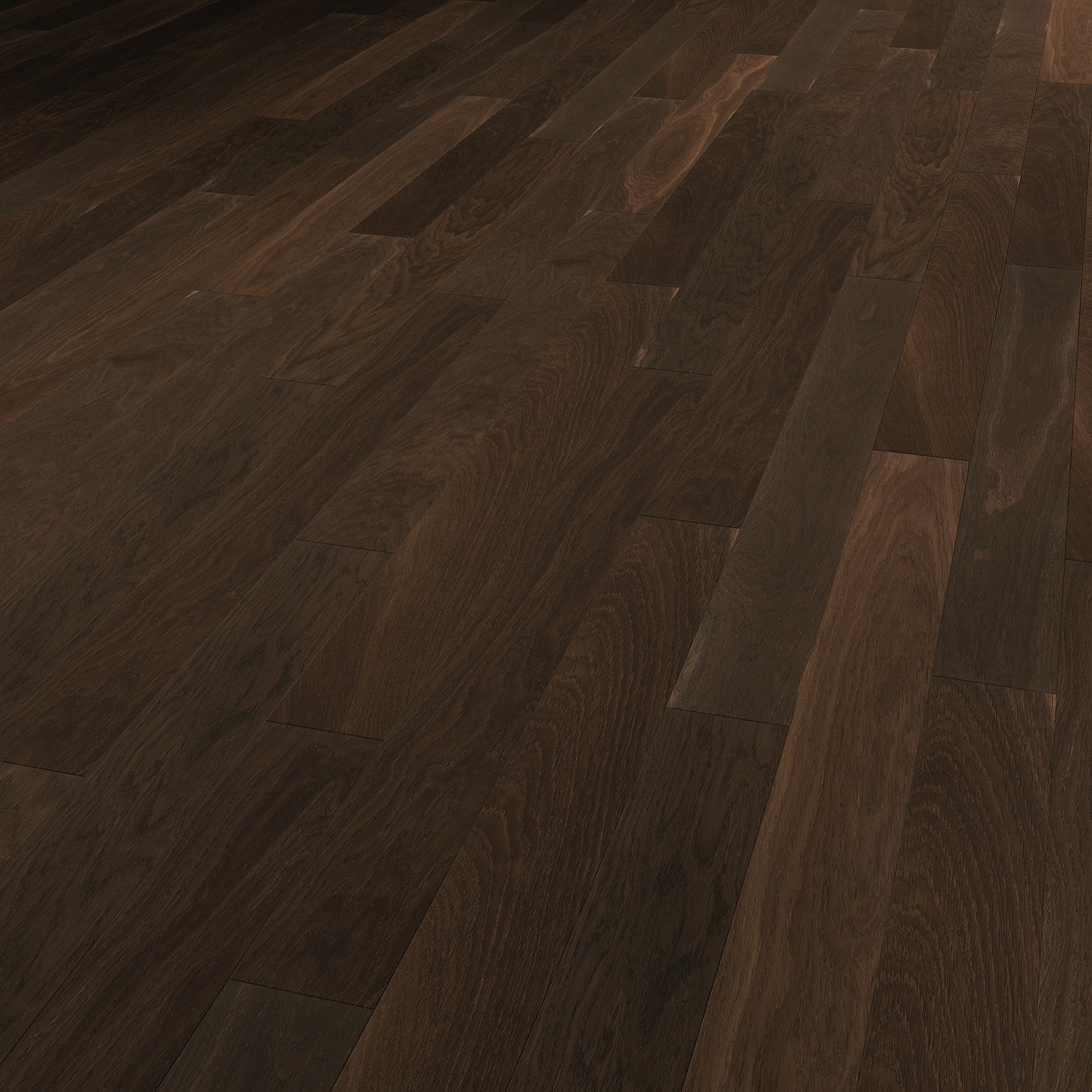 TER HÜRNE Parkett Eiche tabakbraun Landhausdiele gebürstet lackiert | Straight Collection | 20 m²-4012853048944