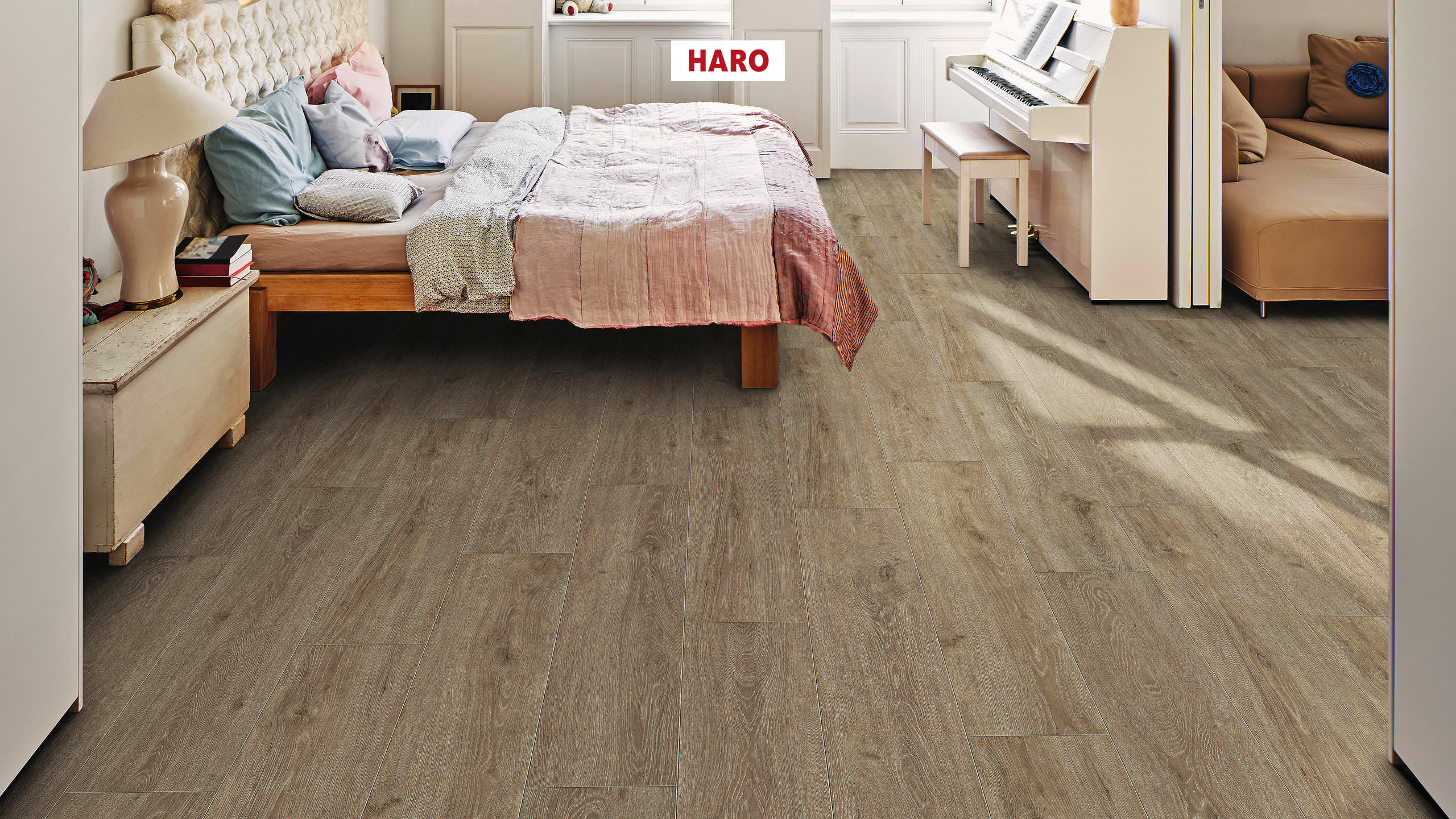 HARO Laminat Eiche Veneto creme authentic Landhausdiele 4V | Tritty 100 Campus | 2.Wahl | 18 m²-4018427485819