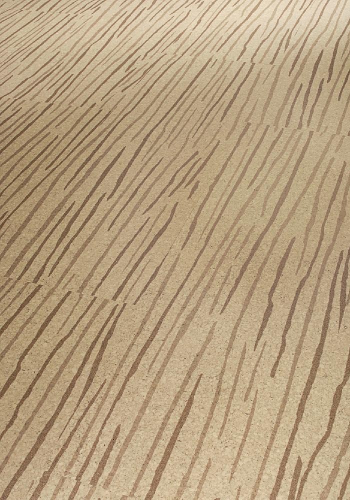 SCHULTE RÄUME Korkboden Streifer braun auf creme lackiert | 13,5 m²-4011138103934