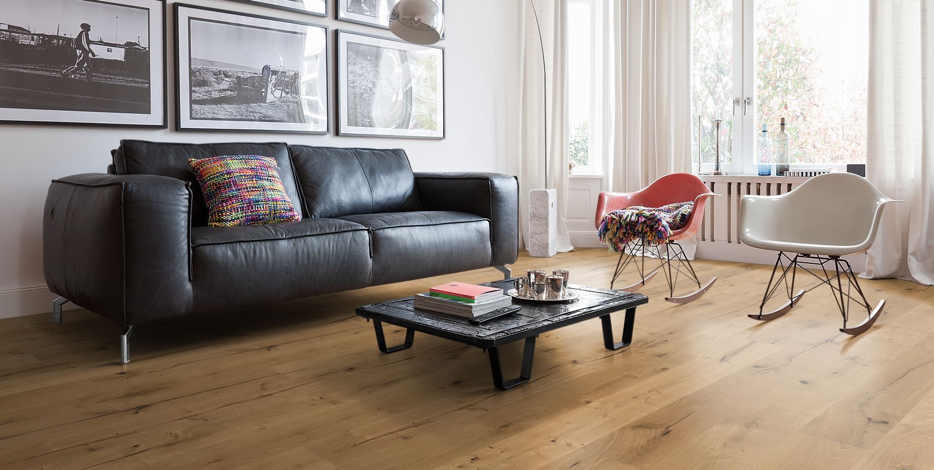 POWER FLOOR Parkett Eiche Schloßdiele gebürstet geölt 4-seitige Mini-V-Fuge-4250715102407