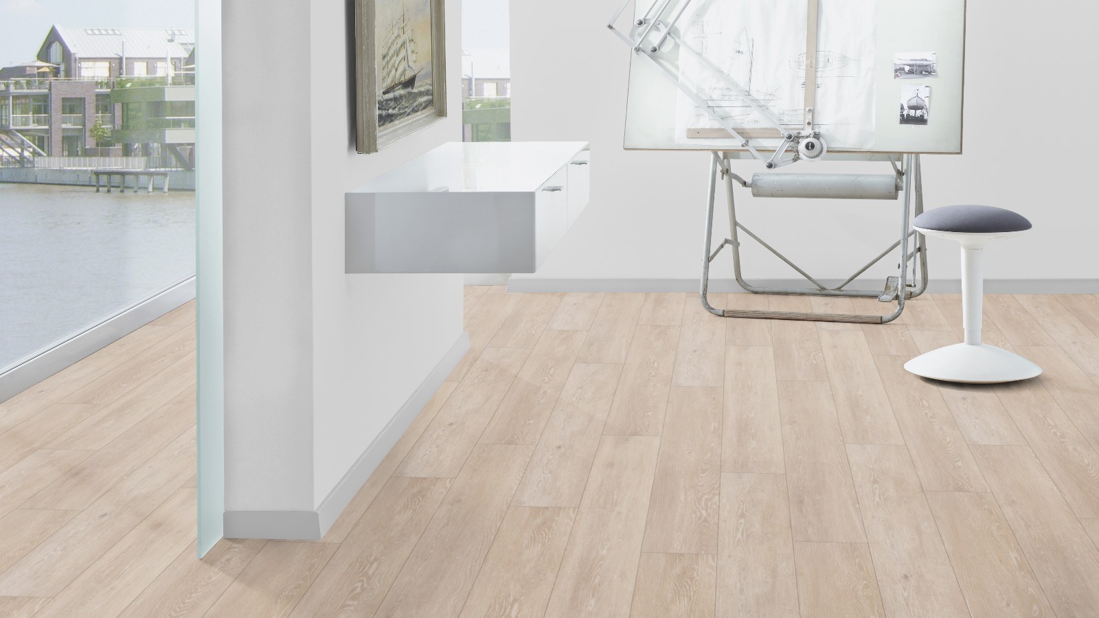 TER HÜRNE Vinylboden Eiche Riga weiß Landhausdiele A01 | Pure Choice | 10 m²-4012853110795
