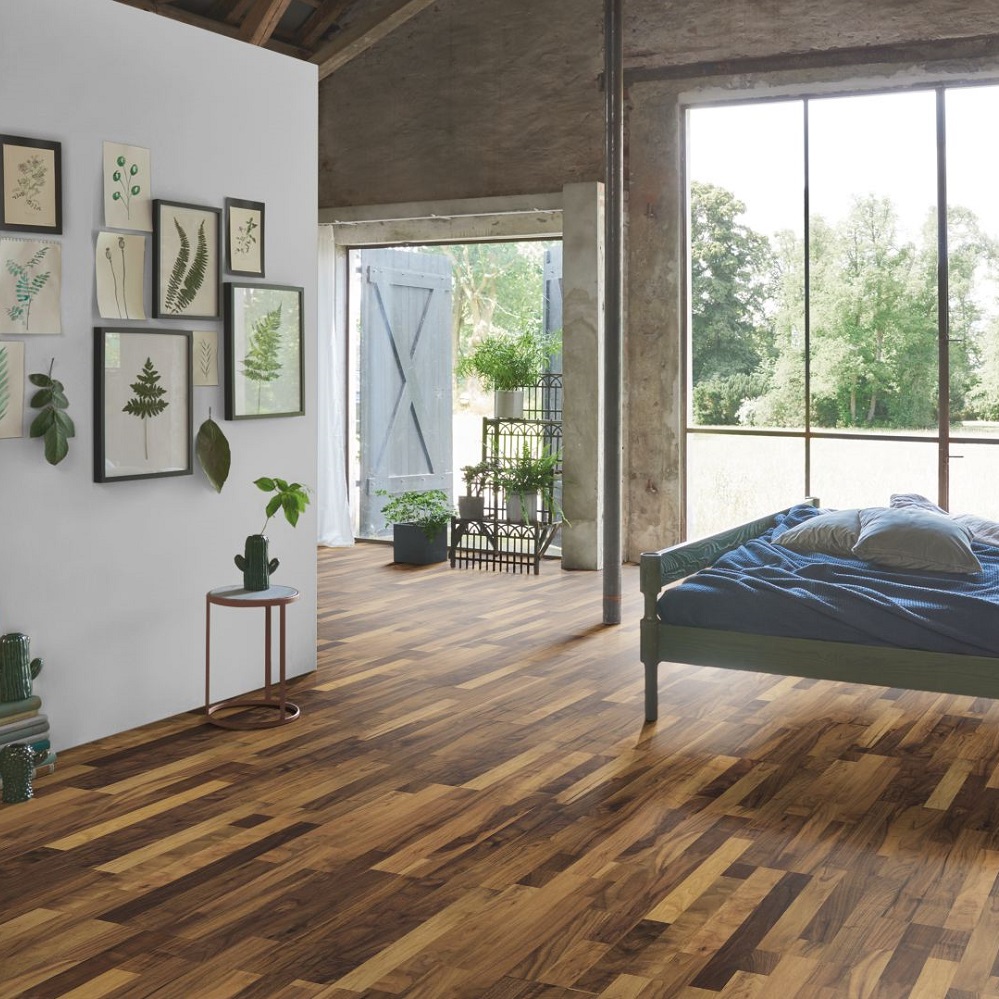 PARADOR Parkett Walnuss Schiffsboden 3-Stab matt lackiert | Sonderedition | 12 m²-# PARADOR Parkett Walnuss Schiffsboden 3-Stab matt lackiert | Sonderedition | 12 m²-#