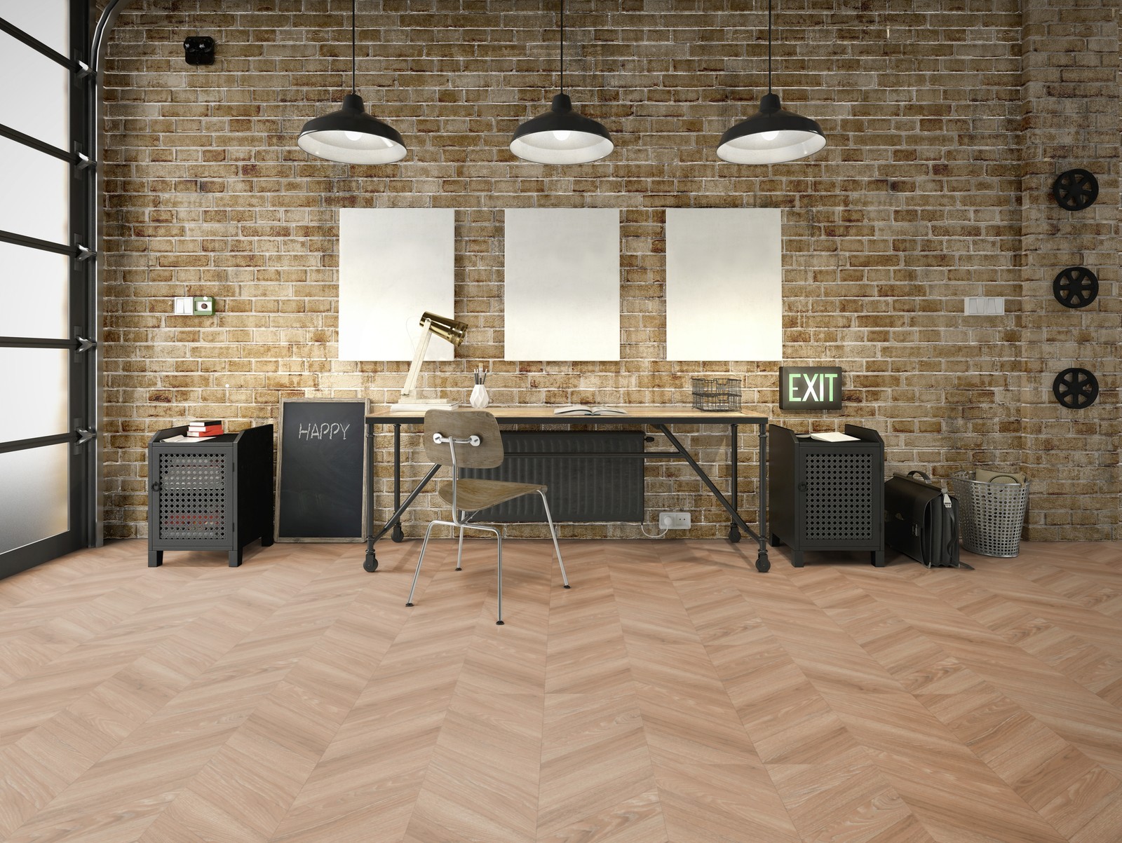 TER HÜRNE Vinylboden Eiche Oakland braun Fischgrät J12 | Stone Choice | 17 m²-4012853128677