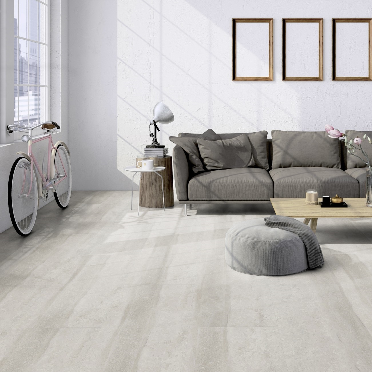 TER HÜRNE Design-Vinylboden Stein Lucca weiß J01 | Stone Choice Perform-4012853137778