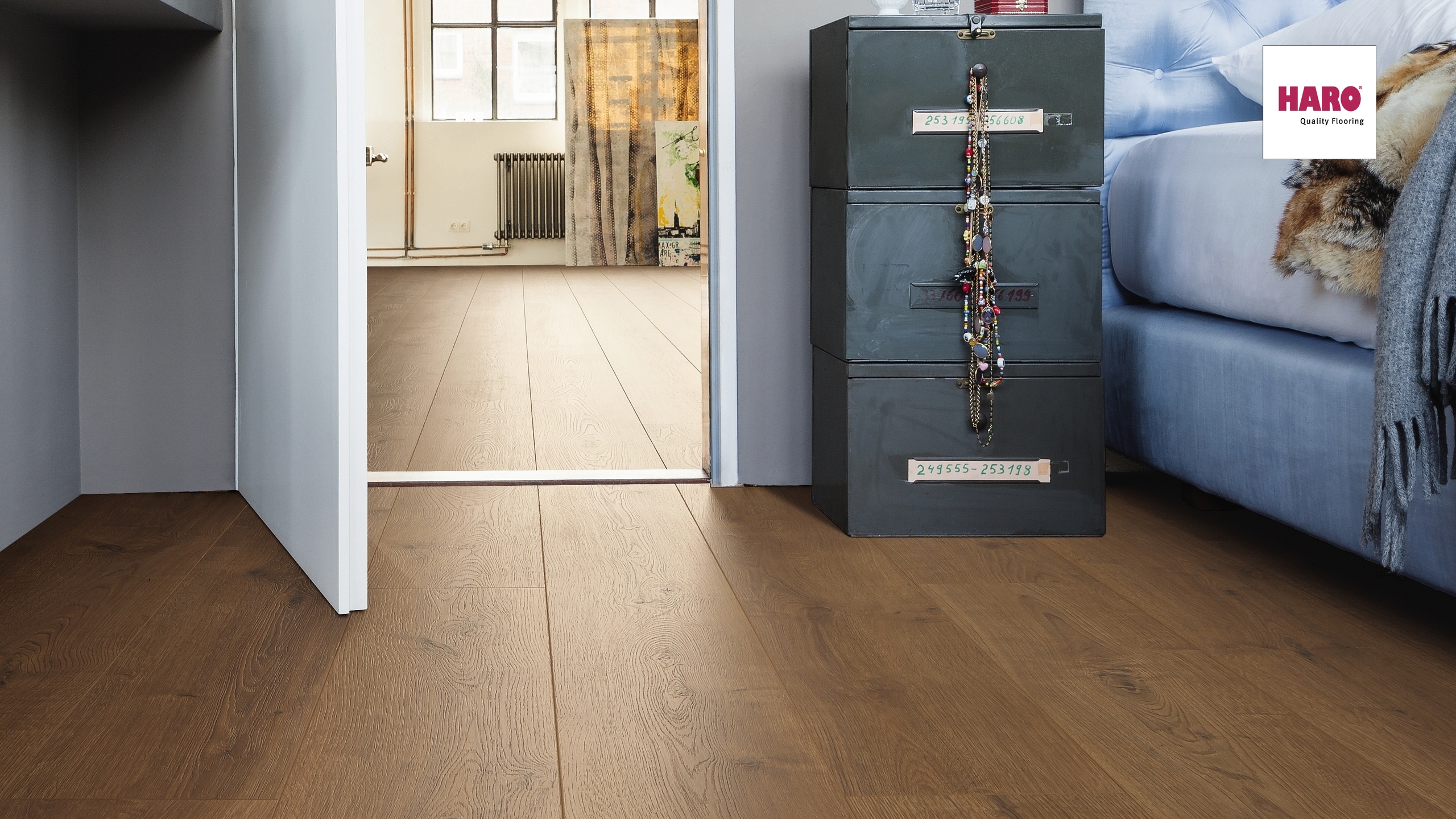 HARO Laminat Eiche Portland bernstein Landhausdiele | Tritty 100 Gran Via | 2.Wahl | 23,5 m²-4018427377199