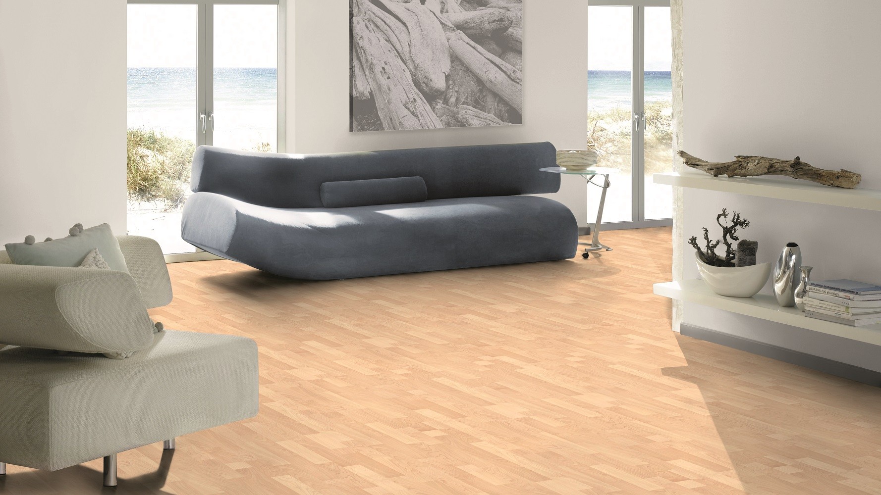TER HÜRNE Laminat Ahorn sandbeige Schiffsboden 3-Stab | Vitality Line-4012853068478