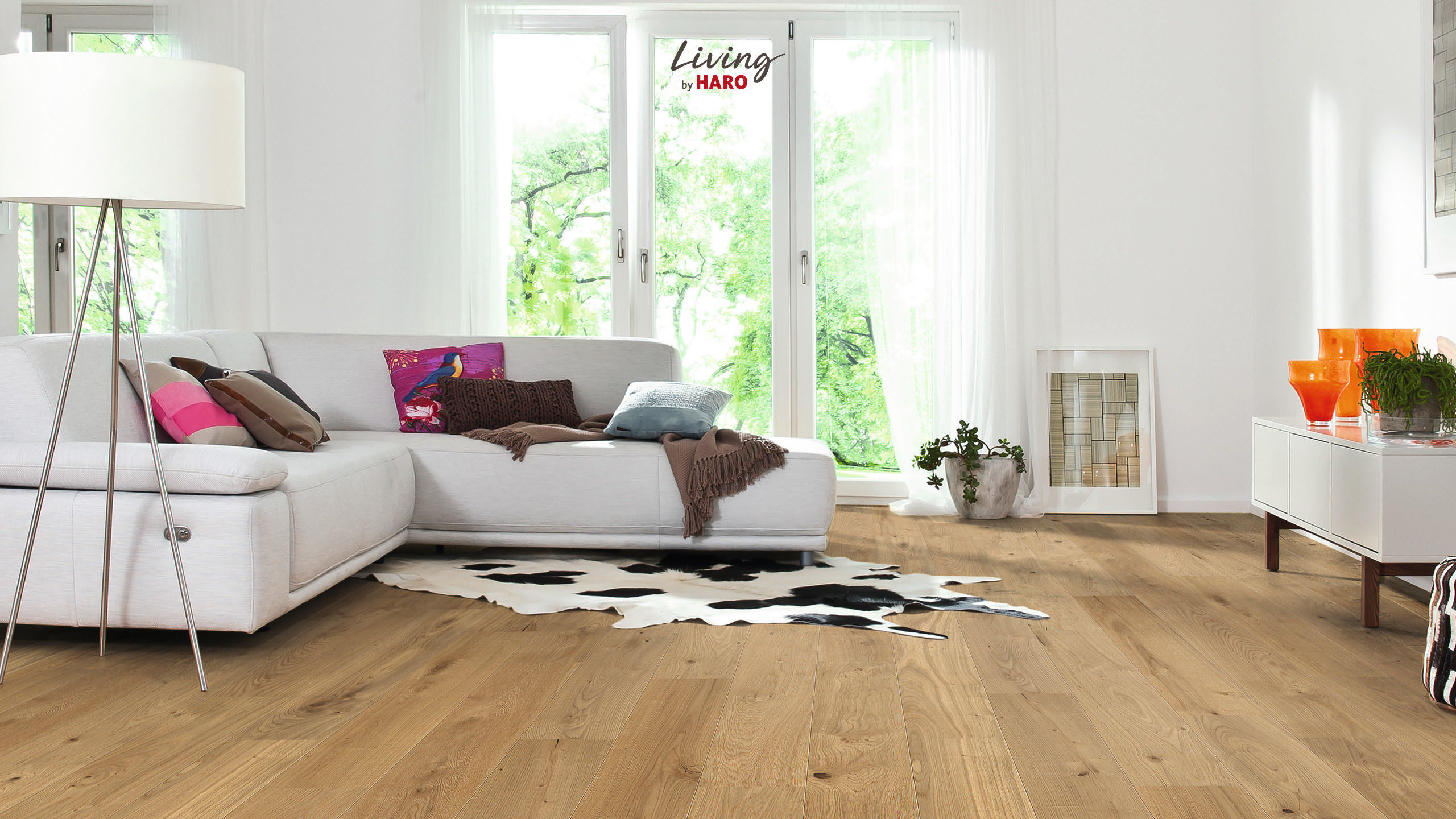 HARO Parkett Eiche strukturiert Landhausdiele 2V naturgeölt | Living 3000 | 13 m²-4018427489380