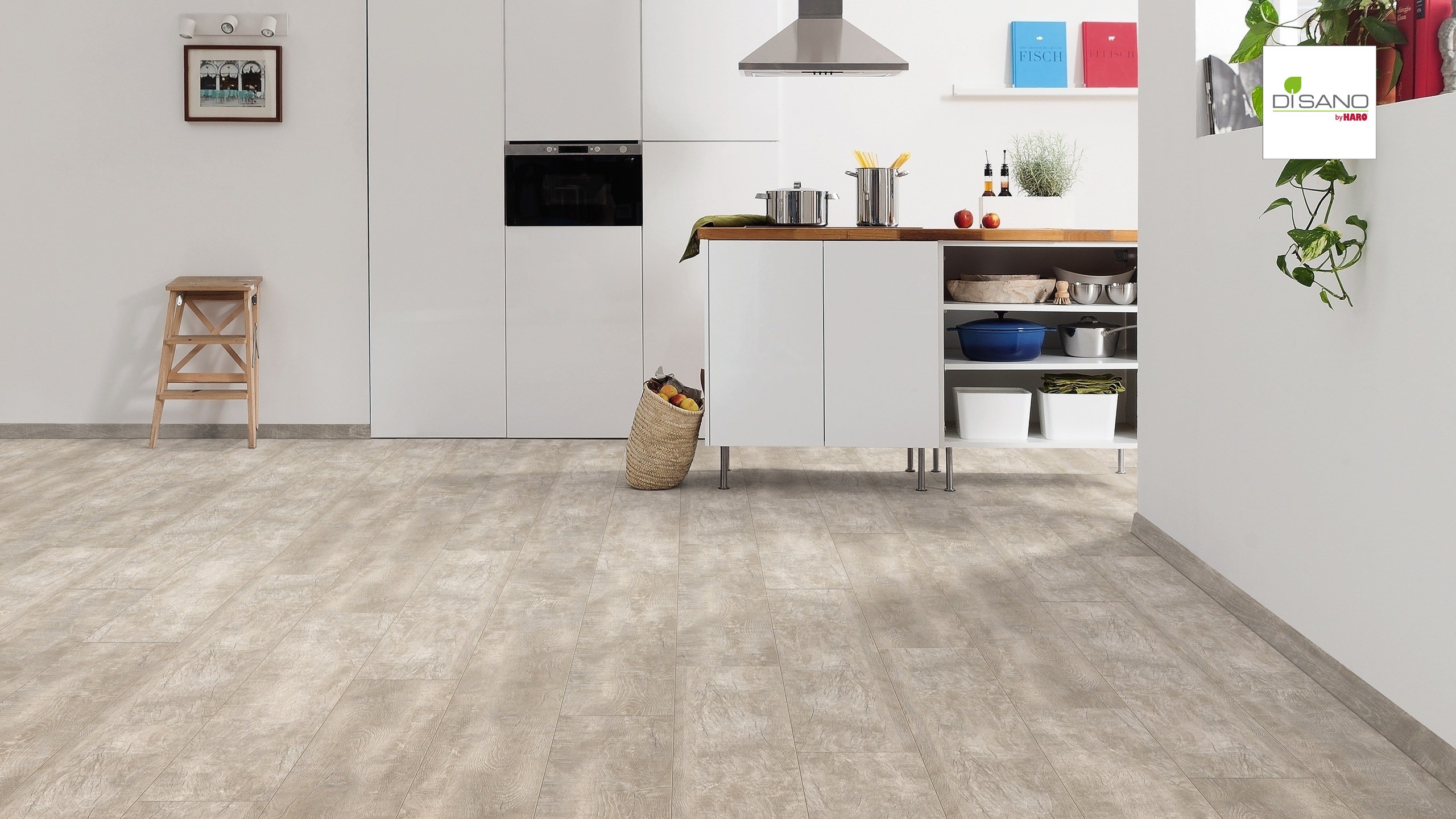 HARO Designboden Antikeiche creme Landhausdiele XL 4V | DISANO Life | 19 m²-4018427414917 guenstig bei bodenverkauf.de kaufen HARO Designboden Antikeiche creme Landhausdiele XL 4V | DISANO Life | 19 m²-4018427414917