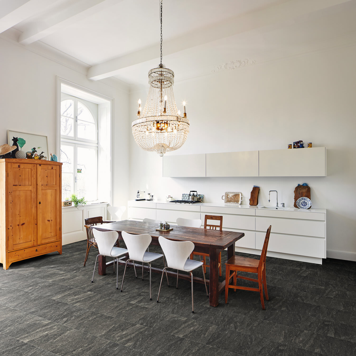 HARO Designboden Piazza 4V Wallonischer Schiefer Steinstruktur | DISANO Classic Aqua | 29 m²-4018427503123