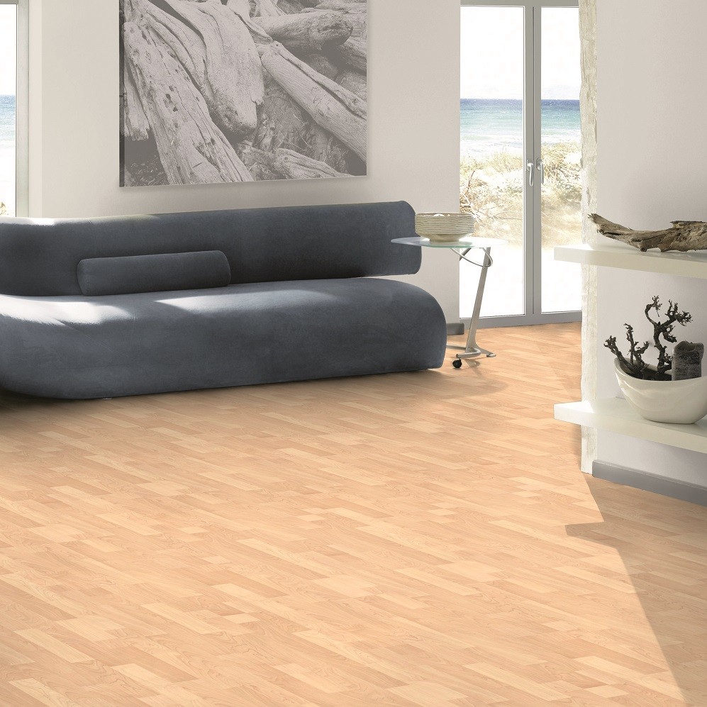 TER HÜRNE Laminat Ahorn sandbeige Schiffsboden 3-Stab | Vitality Line-4012853068478