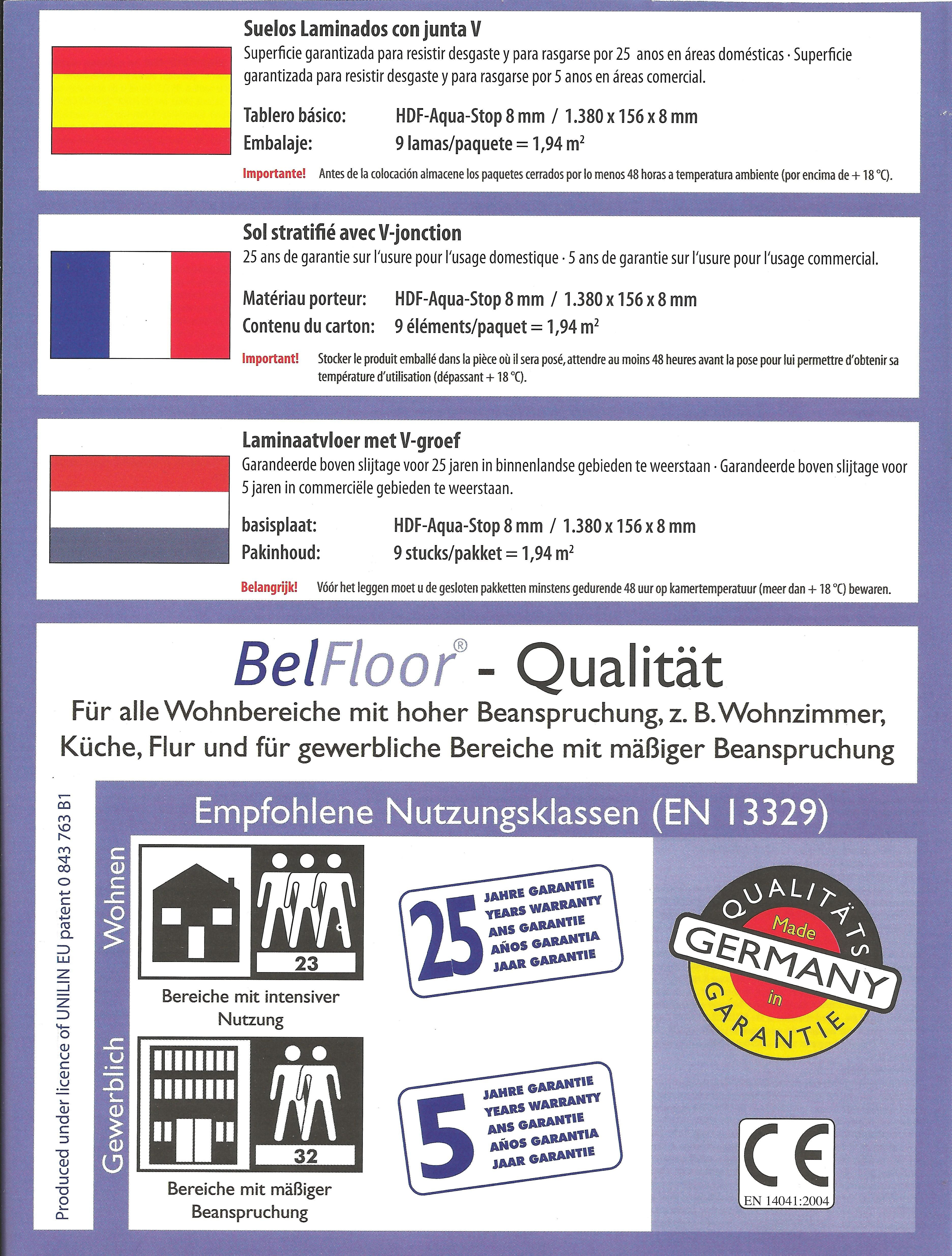 Laminat Kirsche Country Vogesen Landhausdiele mit V-Fuge: 31,0 m²-