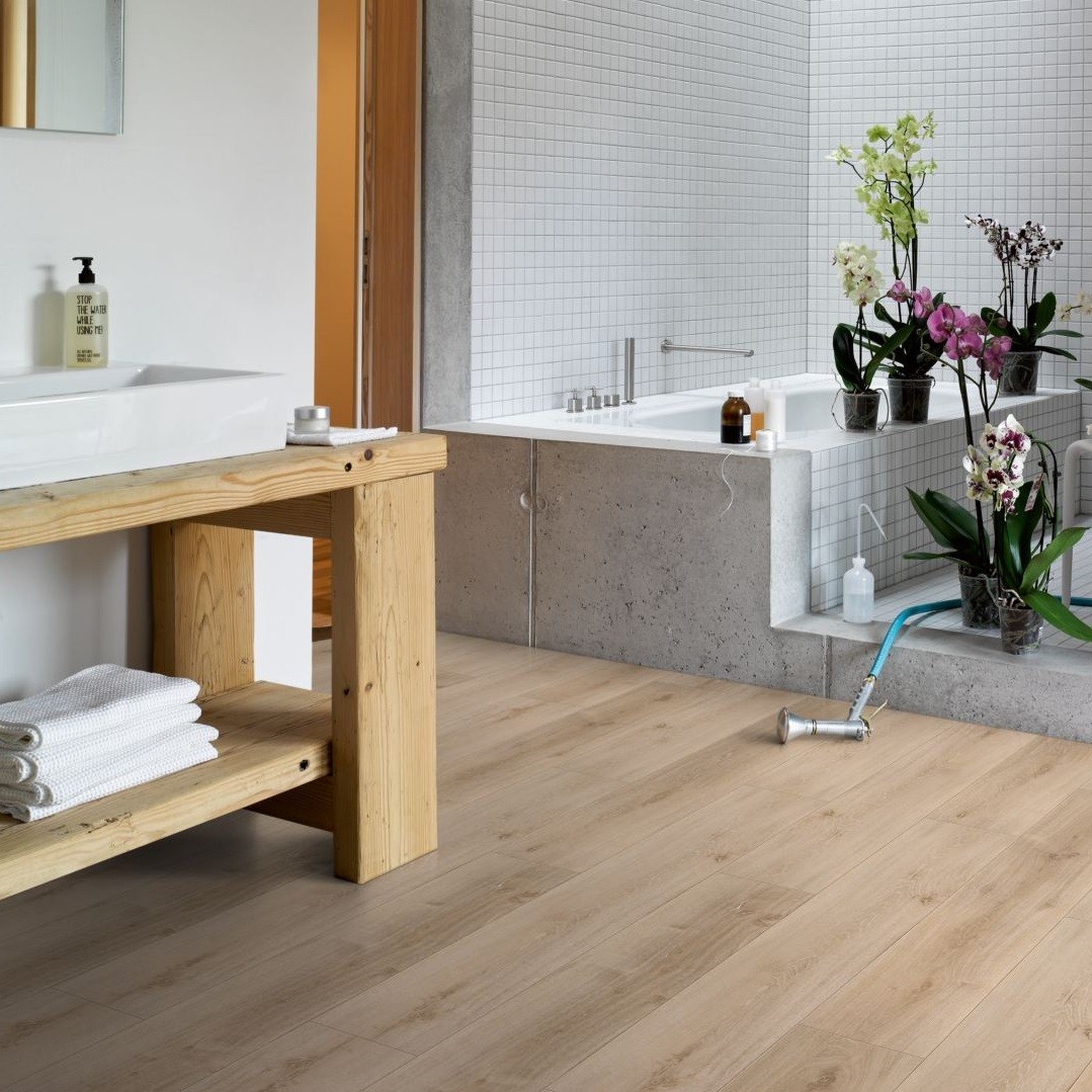PARADOR Vinylboden Eiche Royal hell gekälkt Landhausdiele Gebürstete Struktur | Basic 4.3-4014809172239