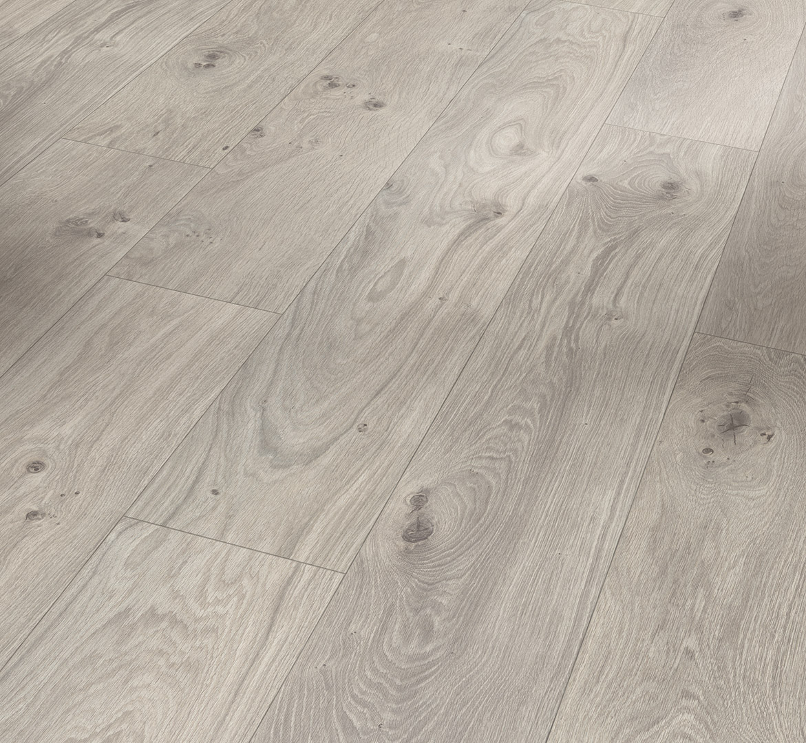 PARADOR Laminat Eiche naturgrau Landhausdiele 4-seitige V-Fuge | Basic 400 | 23 m²-4014809170372
