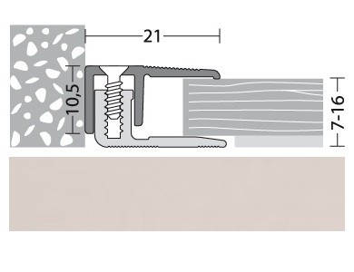 PRINZ Abschlussprofil Aluminium Silber 90 cm-4012406207569