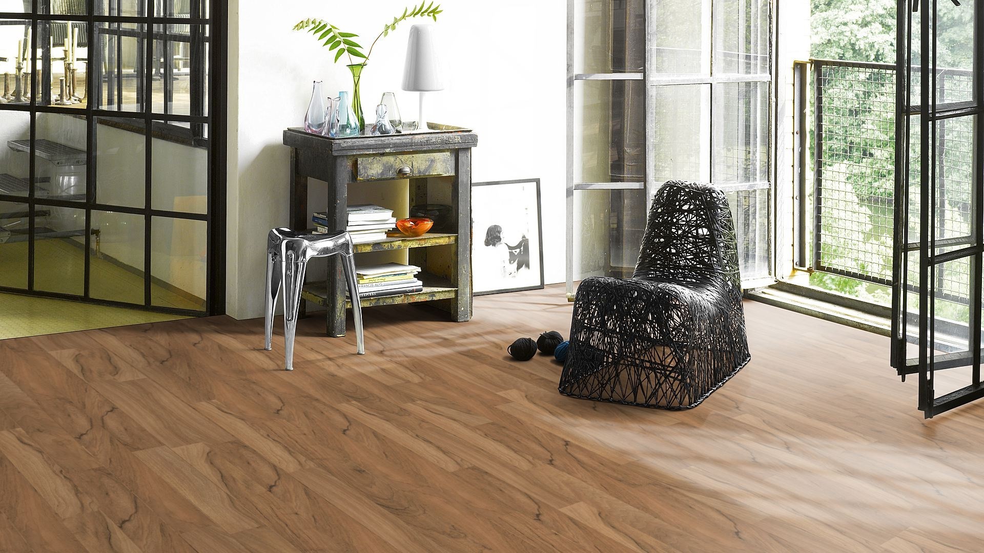 PARADOR Laminat Nussbaum Schiffsboden 2-Stab Holzstruktur | Basic 200-4014809139836